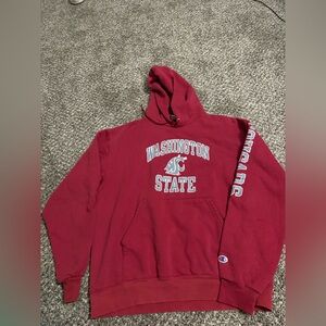 Champion Washington States Cougars Hoodie Adult L Red College Sports